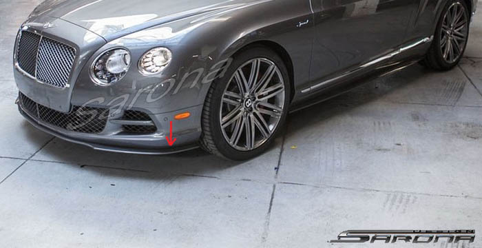 Custom Bentley GT  Coupe Front Add-on Lip (2011 - 2017) - $690.00 (Part #BT-009-FA)